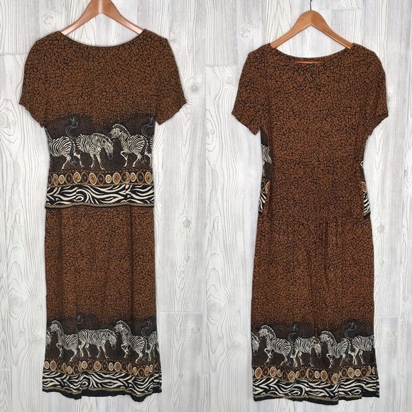 Sheri Martin New York Vintage Zebra Dress - Picture 1 of 15